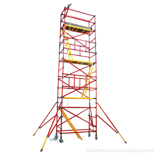 Indoor Outdoor Fiberglass Insulated Scaffold with Wheels